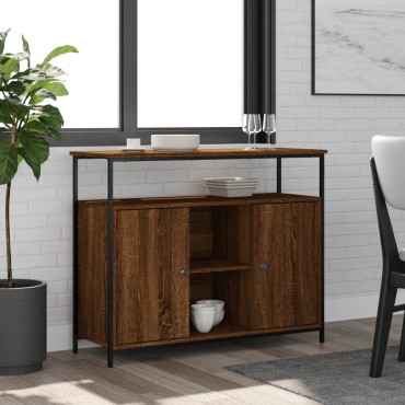 vidaXL Συρταριέρα Καφέ Δρυς 100x35x80cm από Επεξεργασμένο Ξύλο 1 τεμ.