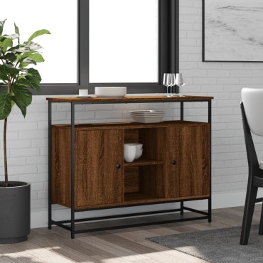 vidaXL Συρταριέρα Καφέ Δρυς 100x35x80cm από Επεξεργασμένο Ξύλο 1 τεμ.