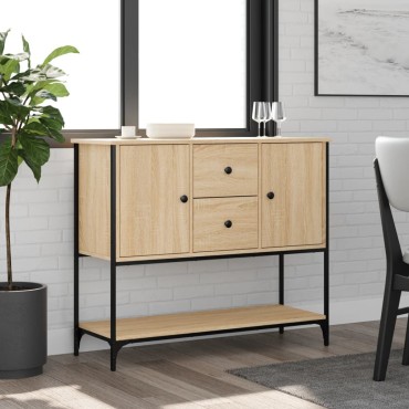 vidaXL Μπουφές Sonoma Δρυς 100x36x85cm από Επεξεργασμένο Ξύλο 1 τεμ.
