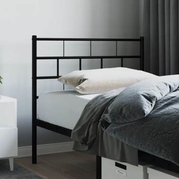vidaXL Κεφαλάρι Μαύρο Μεταλλικό 80x3x90cm 1 τεμ.
