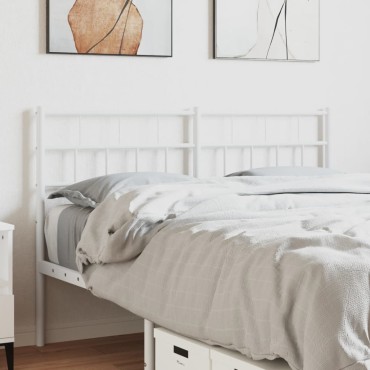 vidaXL Κεφαλάρι Λευκό Μεταλλικό 142x3x90cm 1 τεμ.