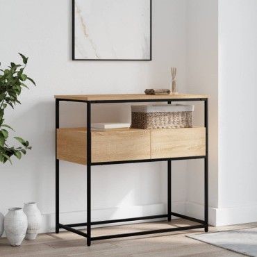 vidaXL Τραπέζι Κονσόλα Sonoma Δρυς 75x40x75cm Επεξεργασμένο Ξύλο 1 τεμ.