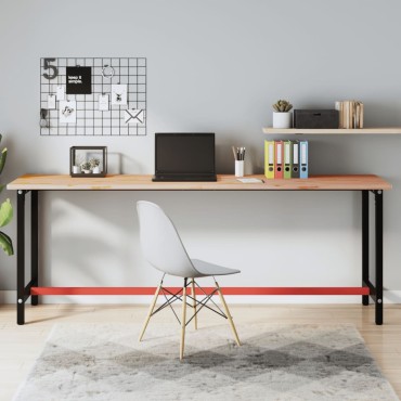 vidaXL Επιφάνεια Γραφείου 220x55x2,5cm από Μασίφ Ξύλο Οξιάς
