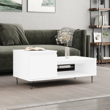 vidaXL Τραπεζάκι Σαλονιού Λευκό 100x50x45cm Επεξεργασμένο Ξύλο 1 τεμ.