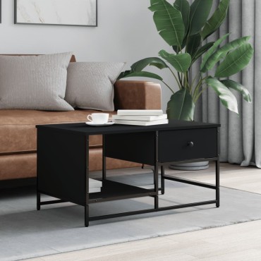 vidaXL Τραπεζάκι Σαλονιού Μαύρο 85,5x51x45cm από Επεξεργ. Ξύλο 1 τεμ.