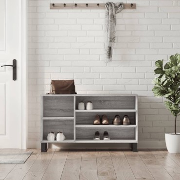 vidaXL Παπουτσοθήκη Γκρι Sonoma 102x36x60cm από Επεξεργασμένο Ξύλο
