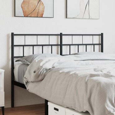 vidaXL Κεφαλάρι Μαύρο Μεταλλικό 125x3x90cm 1 τεμ.