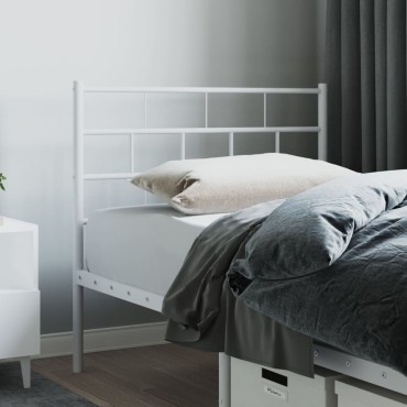 vidaXL Κεφαλάρι Λευκό Μεταλλικό 80x3x90cm 1 τεμ.