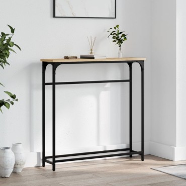 vidaXL Τραπέζι Κονσόλα Sonoma Δρυς 75x19,5x75cm από Επεξεργ. Ξύλο 1 τεμ.