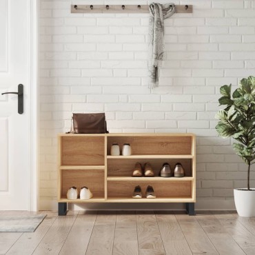 vidaXL Παπουτσοθήκη Sonoma Δρυς 102x36x60cm από Επεξεργασμένο Ξύλο