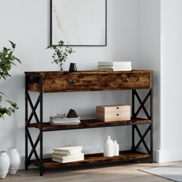 vidaXL Τραπέζι Κονσόλα Καπνιστή Δρυς 100x28x75cm Επεξεργασμένο Ξύλο 1 τεμ.
