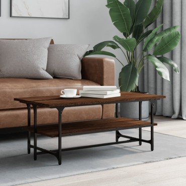 vidaXL Τραπεζάκι Σαλονιού Καφέ Δρυς100x50x40cm Επεξεργασμένο Ξύλο 1 τεμ.