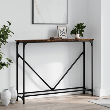 vidaXL Τραπέζι Κονσόλα Καπνιστή Δρυς 102x22,5x75cm Επεξεργ. Ξύλο 1 τεμ.