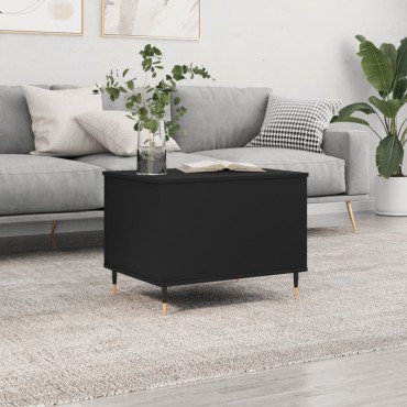 vidaXL Τραπεζάκι Σαλονιού Μαύρο 60x44,5x45cm Επεξεργασμένο Ξύλο 1 τεμ.