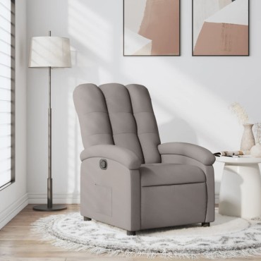 vidaXL Πολυθρόνα Ανακλινόμενη Taupe Υφασμάτινη 70x93x101cm 1 τεμ.