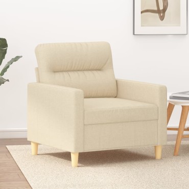 vidaXL Πολυθρόνα Κρεμ Υφασμάτινη 78x77x80cm 1 τεμ. Γωνιακός
