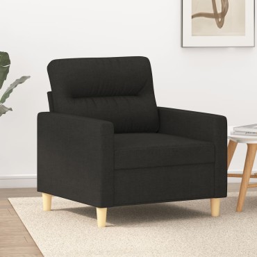 vidaXL Πολυθρόνα Μαύρη από Ύφασμα 78x77x80cm 1 τεμ. Γωνιακός