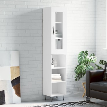 vidaXL Ντουλάπι Λευκό 34,5x34x180cm από Επεξεργασμένο Ξύλο 1 τεμ.
