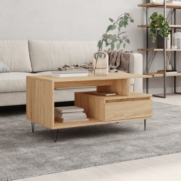 vidaXL Τραπεζάκι Σαλονιού Sonoma Δρυς 90x49x45cm Επεξεργασμένο Ξύλο 1 τεμ.