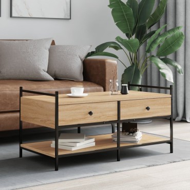 vidaXL Τραπεζάκι Σαλονιού Sonoma Δρυς 99x50x50cm Επεξεργασμένο Ξύλο 1 τεμ.
