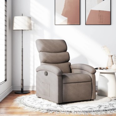 vidaXL Πολυθρόνα Ανακλινόμενη Taupe Υφασμάτινη 70x92x99,5cm 1 τεμ.