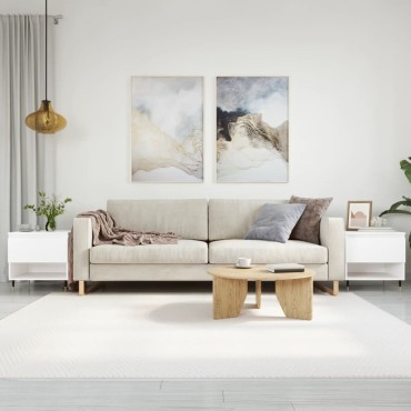 vidaXL Τραπεζάκια Σαλονιού 2 τεμ. Λευκά 50x46x50cm Επεξεργασμένο Ξύλο