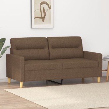 vidaXL Καναπές Διθέσιος Καφέ Υφασμάτινος 158x77x80cm 1 τεμ.