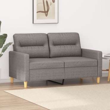 vidaXL Καναπές Διθέσιος Taupe Υφασμάτινος 138x77x80cm 1 τεμ.