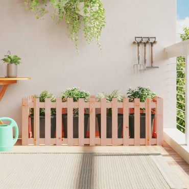 vidaXL Ζαρντινιέρα Υπερυψωμένη Φράχτης 150x50x50 εκ Μασίφ Ψευδοτσούγκα