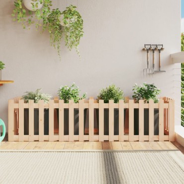 vidaXL Ζαρντινιέρα Υπερυψωμένη Σχ Φράχτη 200 x 50 x 50 εκ. Μασίφ Πεύκο