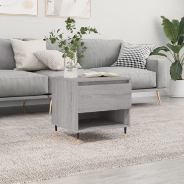 vidaXL Τραπεζάκι Σαλονιού Γκρι Sonoma 50x46x50cm Επεξεργασμένο Ξύλο 1 τεμ.