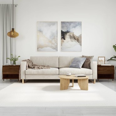 vidaXL Τραπεζάκια Σαλονιού 2 τεμ. Καφέ Δρυς 50x46x50cm Επεξ. Ξύλο