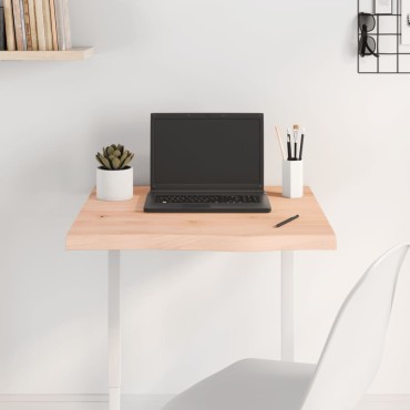 vidaXL Επιφάνεια Τραπεζιού 60x60x(2-4)cm Ακατέργαστο Μασίφ Ξύλο Δρυός 1 τεμ.