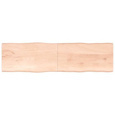 vidaXL Επιφάνεια Τραπεζιού 220x60x(2-4)cm Ακατέργαστο Μασίφ Ξύλο 1 τεμ.