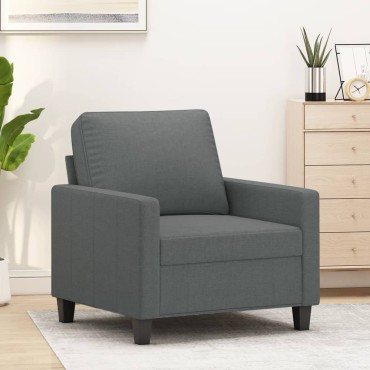 vidaXL Πολυθρόνα Σκούρο Γκρι Υφασμάτινη 78x77x80cm 1 τεμ. Γωνιακός