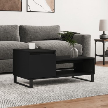 vidaXL Τραπεζάκι Σαλονιού Μαύρο 100x50x45cm Επεξεργασμένο Ξύλο 1 τεμ.