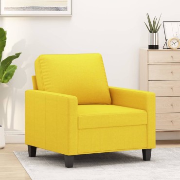 vidaXL Πολυθρόνα Ανοιχτό Κίτρινη Υφασμάτινη 78x77x80cm 1 τεμ. Γωνιακός