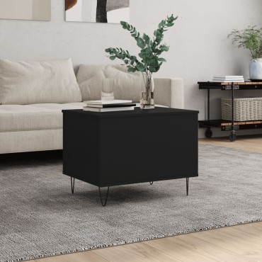 vidaXL Τραπεζάκι Σαλονιού Μαύρο 60x44,5x45cm Επεξεργασμένο Ξύλο 1 τεμ.