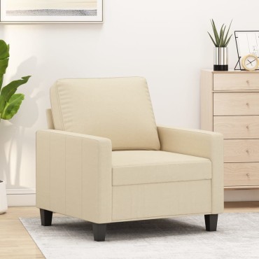 vidaXL Πολυθρόνα Κρεμ Υφασμάτινη 78x77x80cm 1 τεμ. Γωνιακός