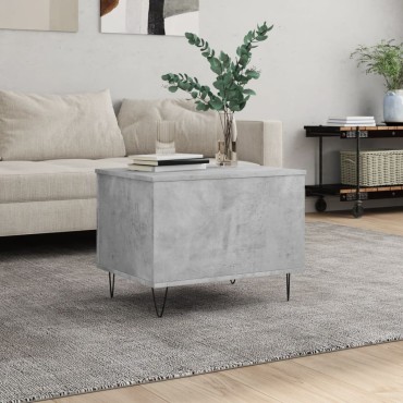 vidaXL Τραπεζάκι Σαλονιού Γκρι Σκυρ. 60x44,5x45cm Επεξεργ. Ξύλο 1 τεμ.