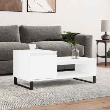 vidaXL Τραπεζάκι Σαλονιού Λευκό 100x50x45cm Επεξεργασμένο Ξύλο 1 τεμ.
