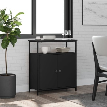 vidaXL Ντουλάπι Μαύρο 70x30x80cm από Επεξεργασμένο Ξύλο 1 τεμ.