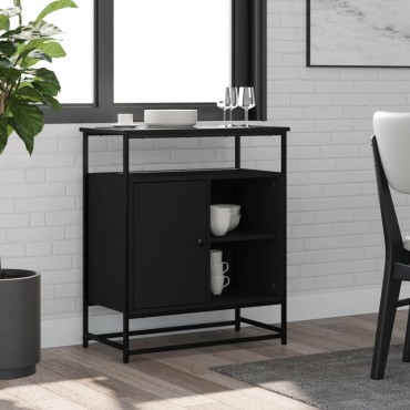 vidaXL Ντουλάπι Μαύρο 69x35x80cm από Επεξεργασμένο Ξύλο 1 τεμ.