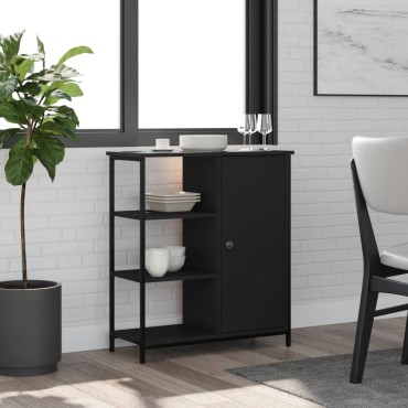 vidaXL Ντουλάπι Μαύρο 70x30x80cm από Επεξεργασμένο Ξύλο 1 τεμ.