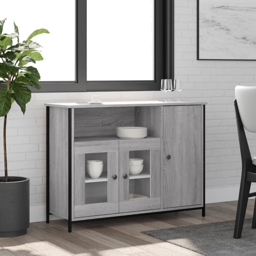 vidaXL Μπουφές Γκρι Sonoma 100x33x75cm από Επεξεργασμένο Ξύλο 1 τεμ.