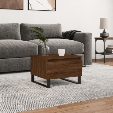 vidaXL Τραπεζάκι Σαλονιού Καφέ Δρυς 50x46x35cm Επεξεργασμένο Ξύλο 1 τεμ.