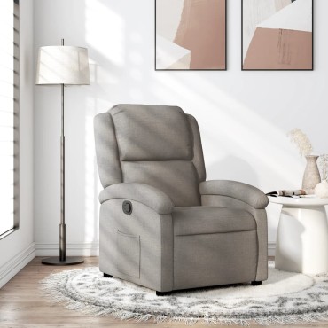 vidaXL Πολυθρόνα Ανακλινόμενη Taupe Υφασμάτινη 71x86,5x99,5cm 1 τεμ.