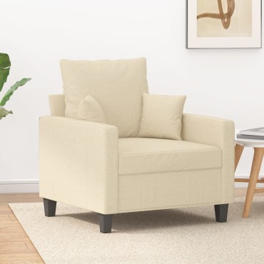 vidaXL Πολυθρόνα Κρεμ Υφασμάτινη 78x77x80cm 1 τεμ. Γωνιακός