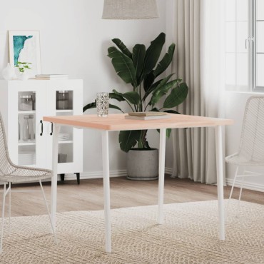 vidaXL Επιφάνεια Τραπεζιού Τετράγωνη 80x80x2,5cm Μασίφ Ξύλο Οξιάς 1 τεμ.