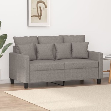 vidaXL Καναπές Διθέσιος Taupe Υφασμάτινος 138x77x80cm 1 τεμ.